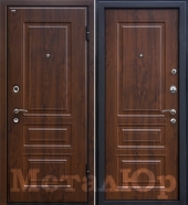Дверь МеталЮр М11, темный орех
